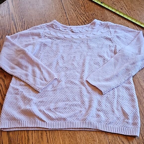 Croft & Barrow Women’s Light Pink Sweater L | Cozy Ribbed Pullover - Picture 3 of 7